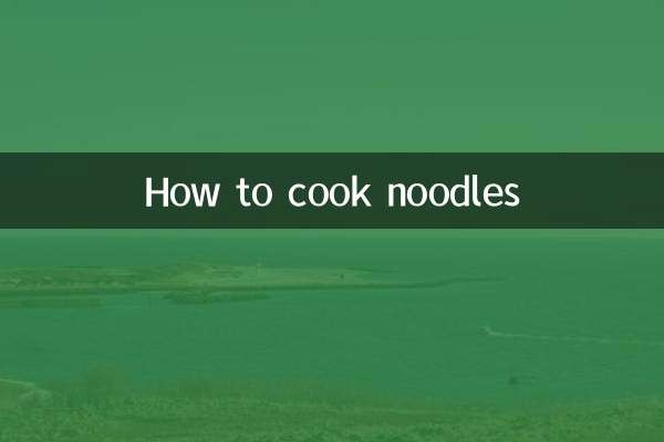 How to cook noodles