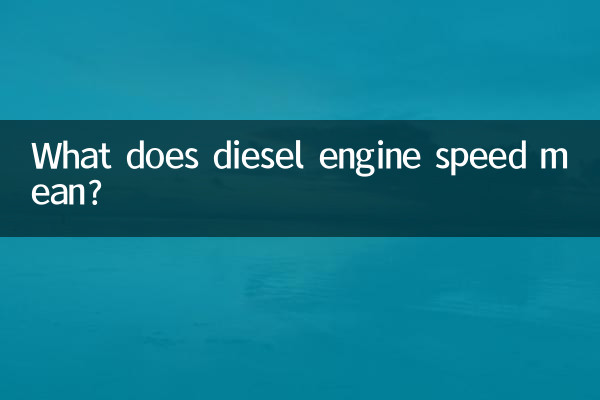 ¿Qué significa la velocidad del motor diésel?