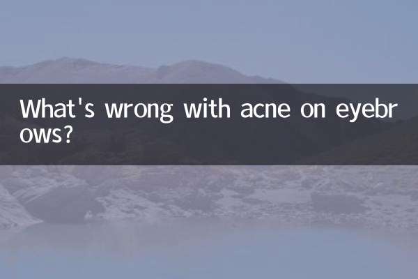 O que há de errado com acne nas sobrancelhas?