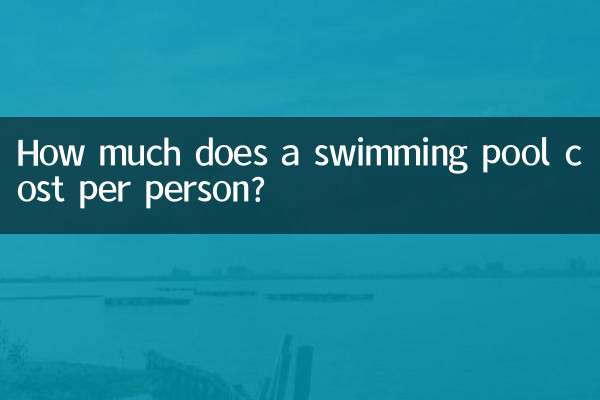 ¿Cuánto cuesta una piscina por persona?