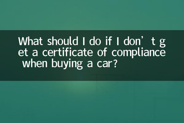 Que dois-je faire si je n’obtiens pas de certificat de conformité lors de l’achat d’une voiture ?