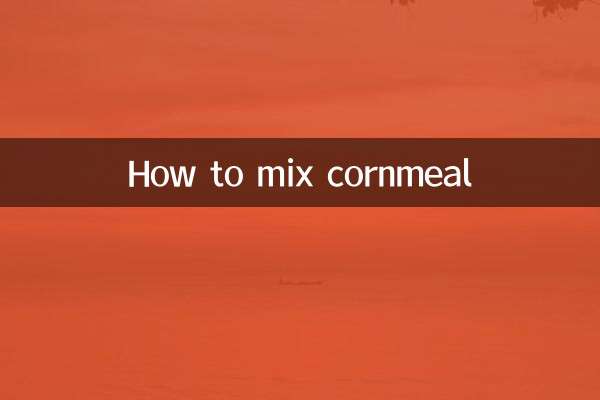 Come mescolare la farina di mais