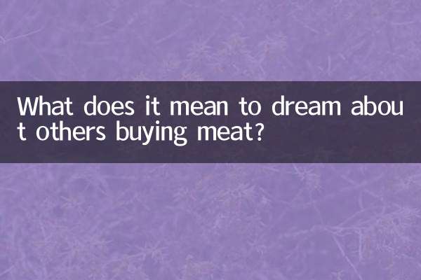 夢見別人買肉是什麼意思