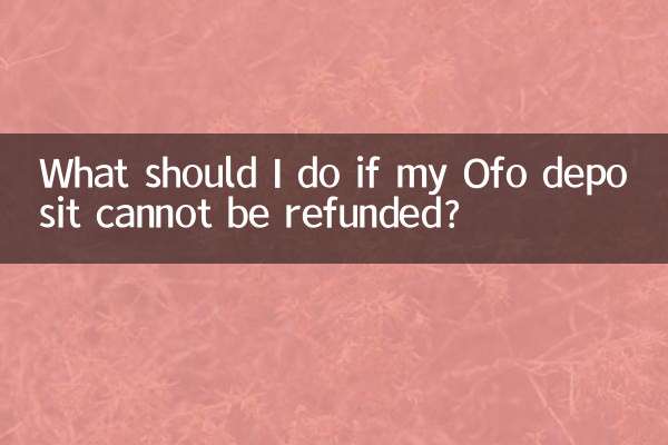 Que dois-je faire si mon dépôt Ofo ne peut pas être remboursé ?