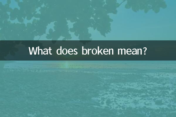 ¿Qué significa roto?