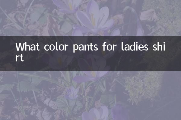What color pants for ladies shirt