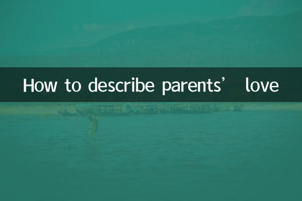 How to describe parents’ love