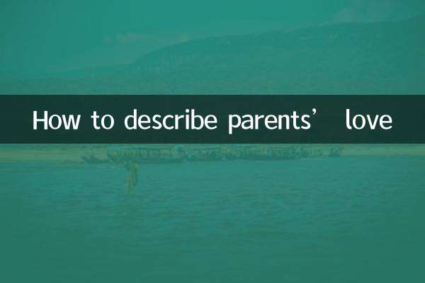 How to describe parents’ love