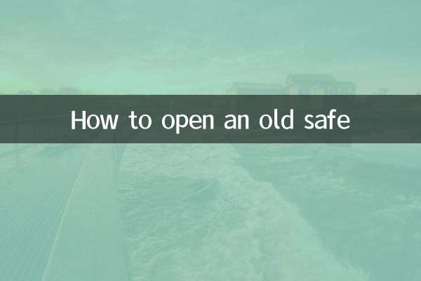 How to open an old safe