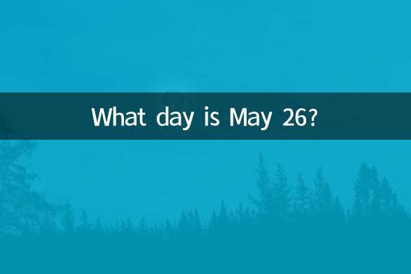 Quel jour est le 26 mai ?