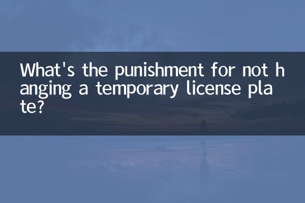 অস্থায়ী লাইসেন্স প্লেট না ঝুলানোর শাস্তি কী?