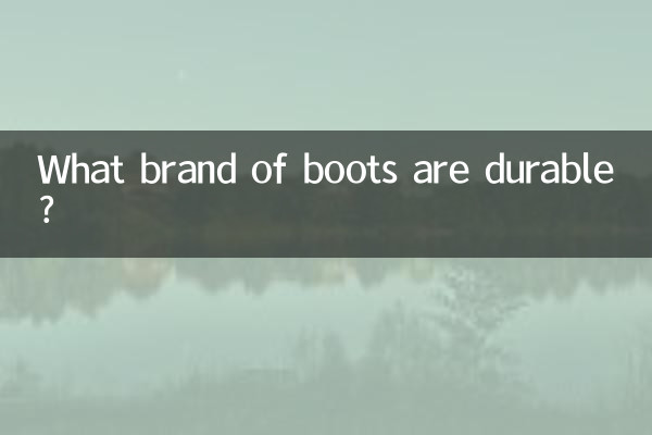 Quelle marque de bottes est durable ?