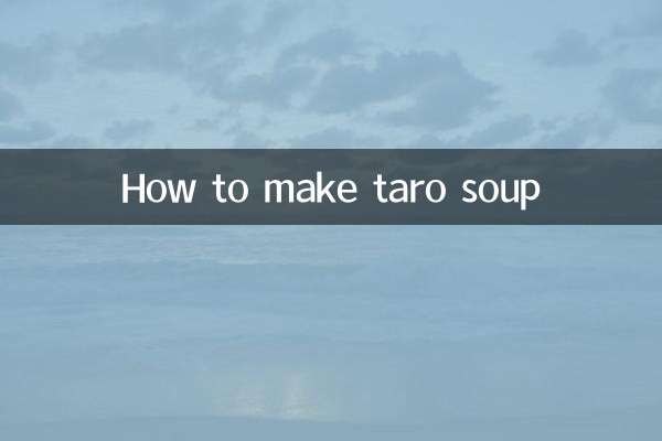 طرز تهیه سوپ تارو