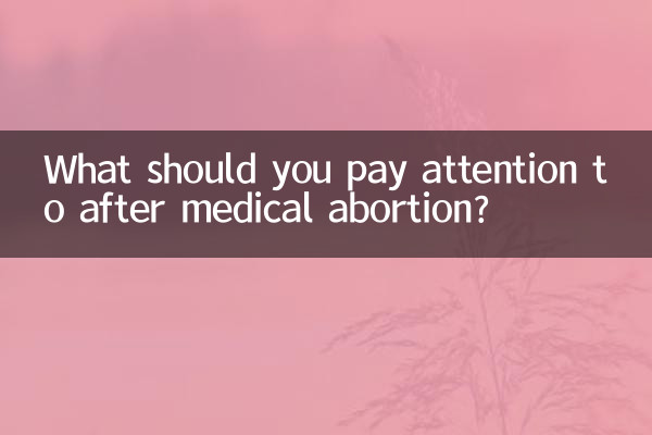 薬による中絶後に注意すべきことは何ですか?