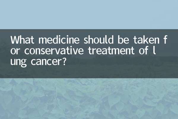 Какие лекарства следует принимать при консервативном лечении рака легких?