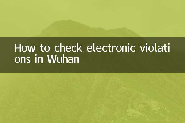 Come controllare le violazioni elettroniche a Wuhan