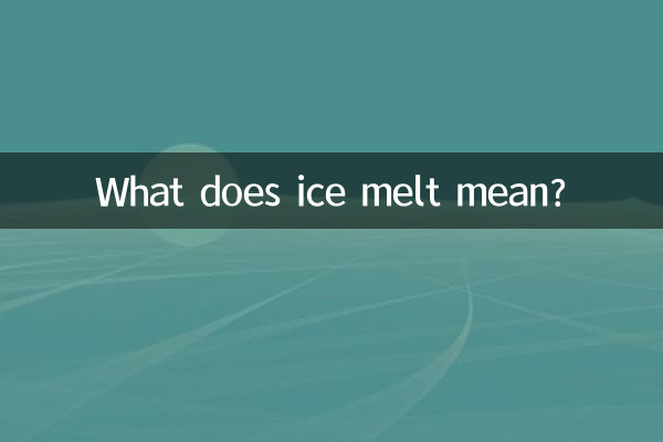 What does ice melt mean?