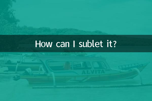¿Cómo puedo subarrendarlo?