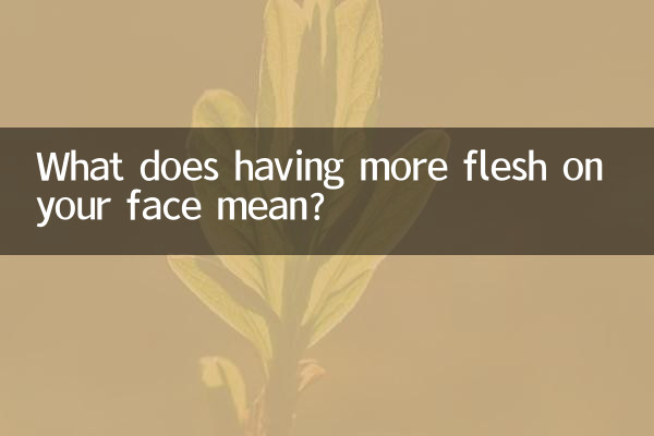 Que signifie avoir plus de chair sur le visage ?