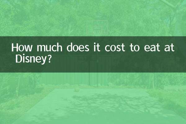 ڈزنی میں کھانے میں کتنا خرچ آتا ہے؟