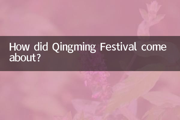 청명절은 어떻게 탄생하게 되었나요?