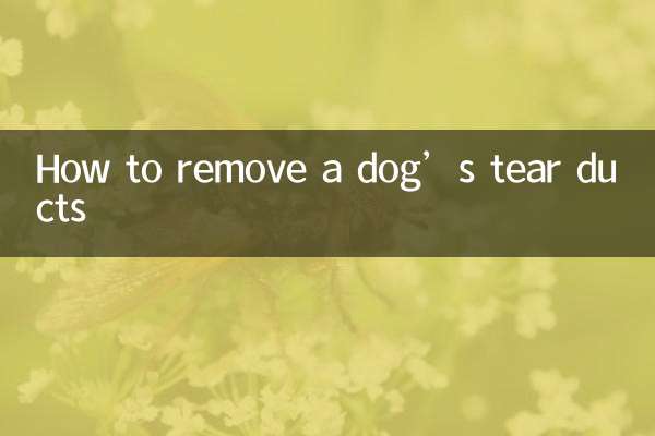 نحوه برداشتن مجرای اشک سگ