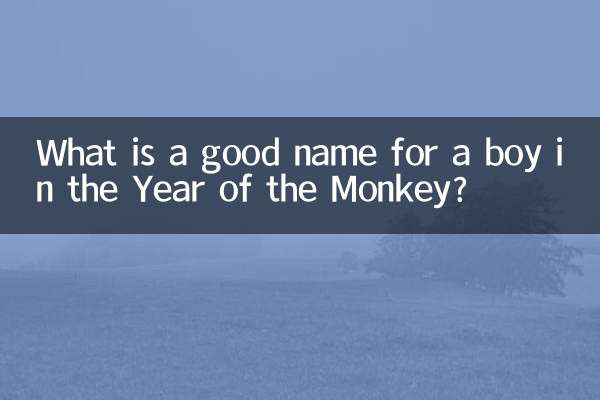 猴年的男孩取什麼名字好