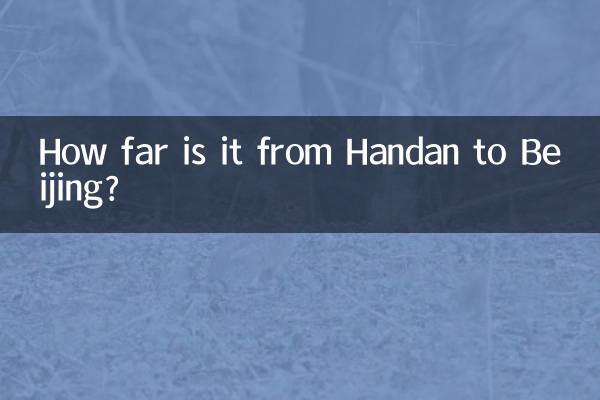 How far is it from Handan to Beijing?