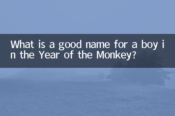 猴年的男孩取什麼名字好