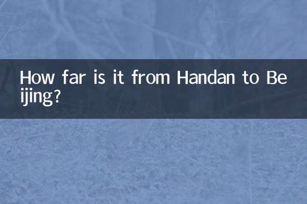 How far is it from Handan to Beijing?