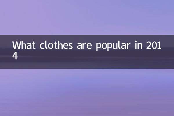 Quels vêtements sont populaires en 2014