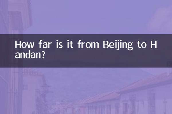 Quelle distance y a-t-il entre Pékin et Handan ?