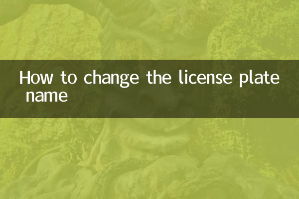 ナンバープレートの名前を変更する方法