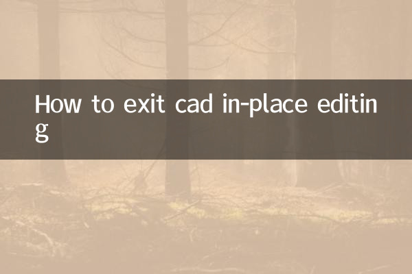 How to exit cad in-place editing