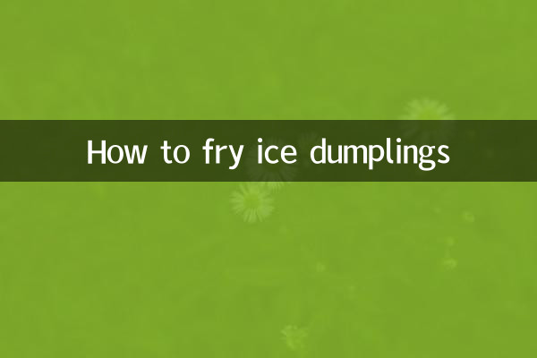 Comment faire frire des boulettes de glace