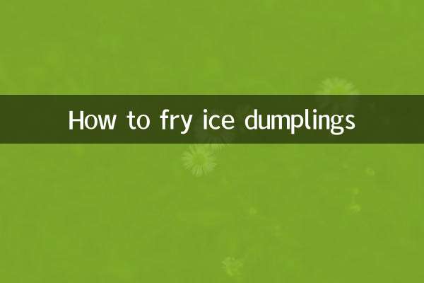 Comment faire frire des boulettes de glace