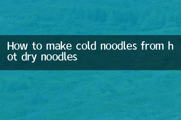 Como fazer macarrão frio com macarrão quente e seco