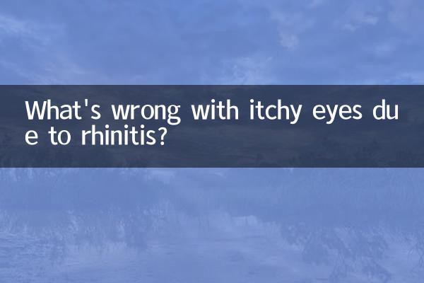 Was ist falsch an juckenden Augen aufgrund einer Rhinitis?