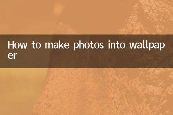 How to make photos into wallpaper