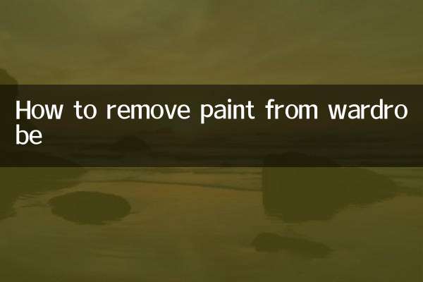 So entfernen Sie Farbe aus dem Kleiderschrank