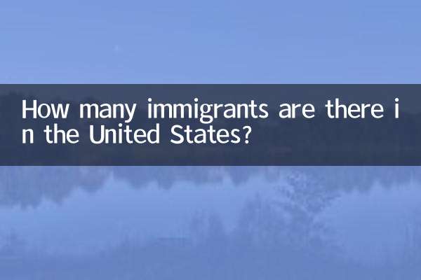 How many immigrants are there in the United States?