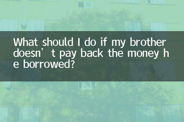 What should I do if my brother doesn’t pay back the money he borrowed?