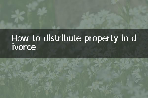 How to distribute property in divorce