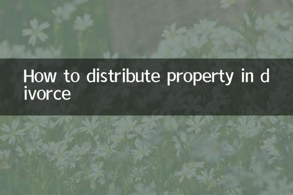 How to distribute property in divorce