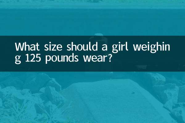 Qual o tamanho que uma garota pesando 125 libras deve usar?