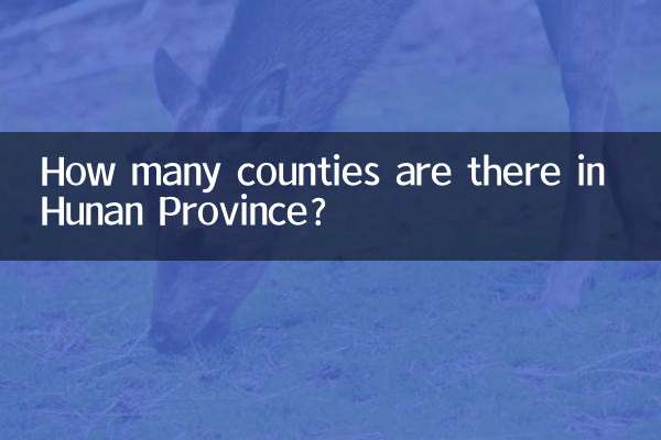 Combien de comtés y a-t-il dans la province du Hunan ?