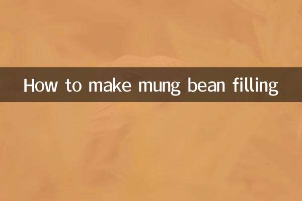 Cómo hacer relleno de frijol mungo