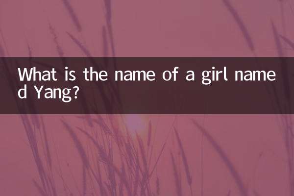 Wie heißt ein Mädchen namens Yang?
