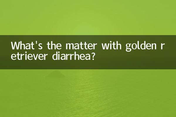 What's the matter with golden retriever diarrhea?