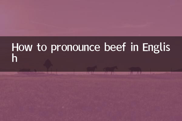 Cómo pronunciar carne de vacuno en inglés